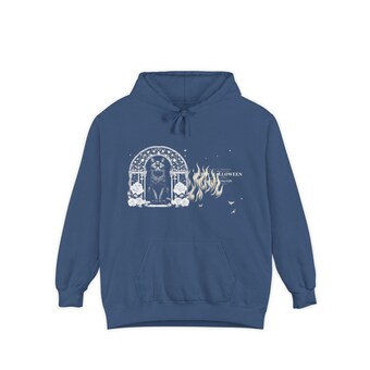 Gothic Black Cat Halloween Hoodie photo 4