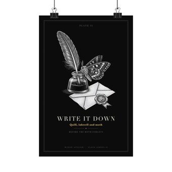 Dark Academia Writer Print photo 2