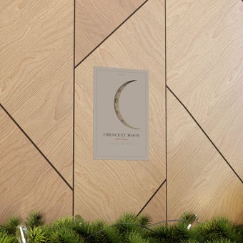 Gold Crescent Moon Poster photo 4
