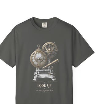 Dark Academia Astrolabe Astronomy Tee photo 3