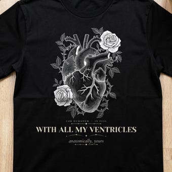 Anatomical Heart Rose Valentine Shirt photo 3