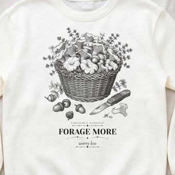 Cottagecore Chanterelle Mushroom Sweatshirt photo 3
