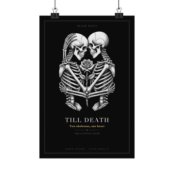 Till Death Skeleton Couple Print photo 2