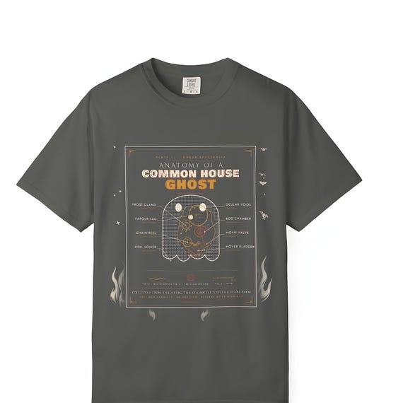 Funny Ghost Anatomy T-Shirt — Comfort Colors tee by WedgeAtelier