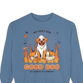 Funny Dog Ghost Costume Sweatshirt photo 2
