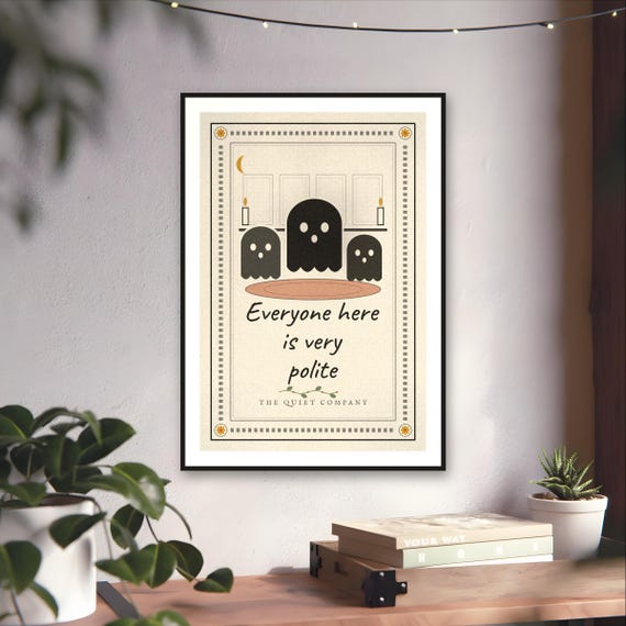 Ghost Sampler Folk Art Print — art print by WedgeAtelier