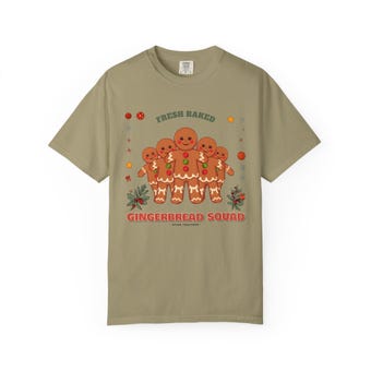 Gingerbread Squad Christmas T-Shirt photo 4