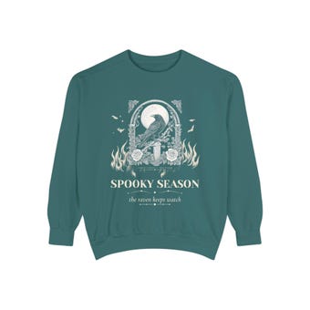 Gothic Raven Moon Sweatshirt photo 3