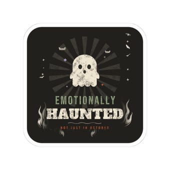 Emotionally Haunted Ghost Sticker photo 4