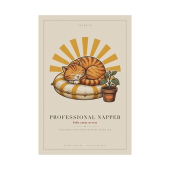 Professional Napper Cat Print photo 3
