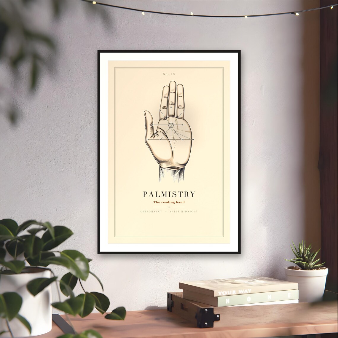 Palmistry Hand Art Print — art print by WedgeAtelier