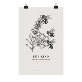 Honey Bee Lavender Print photo 2