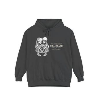 Till Death Skeleton Couple Comfort Colors Hoodie photo 2