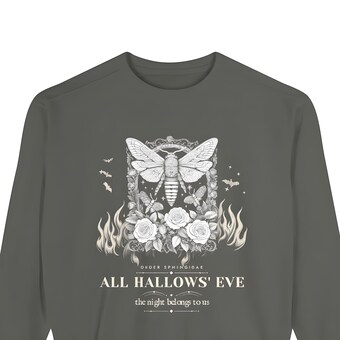 Gothic Moth Halloween Sweatshirt photo 2