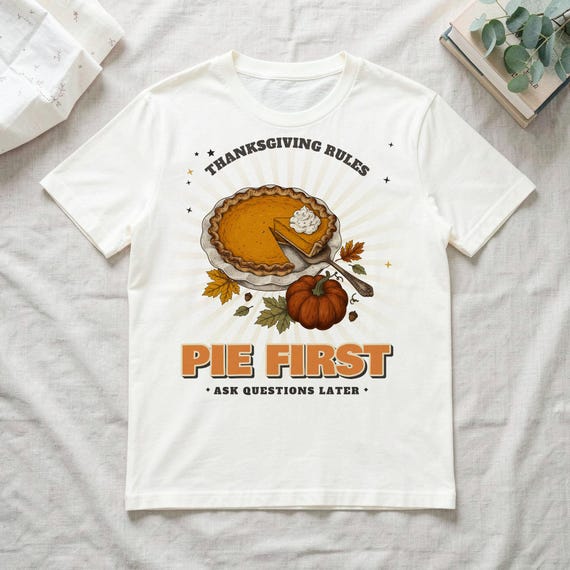 Funny Pumpkin Pie Thanksgiving Shirt by WedgeAtelier