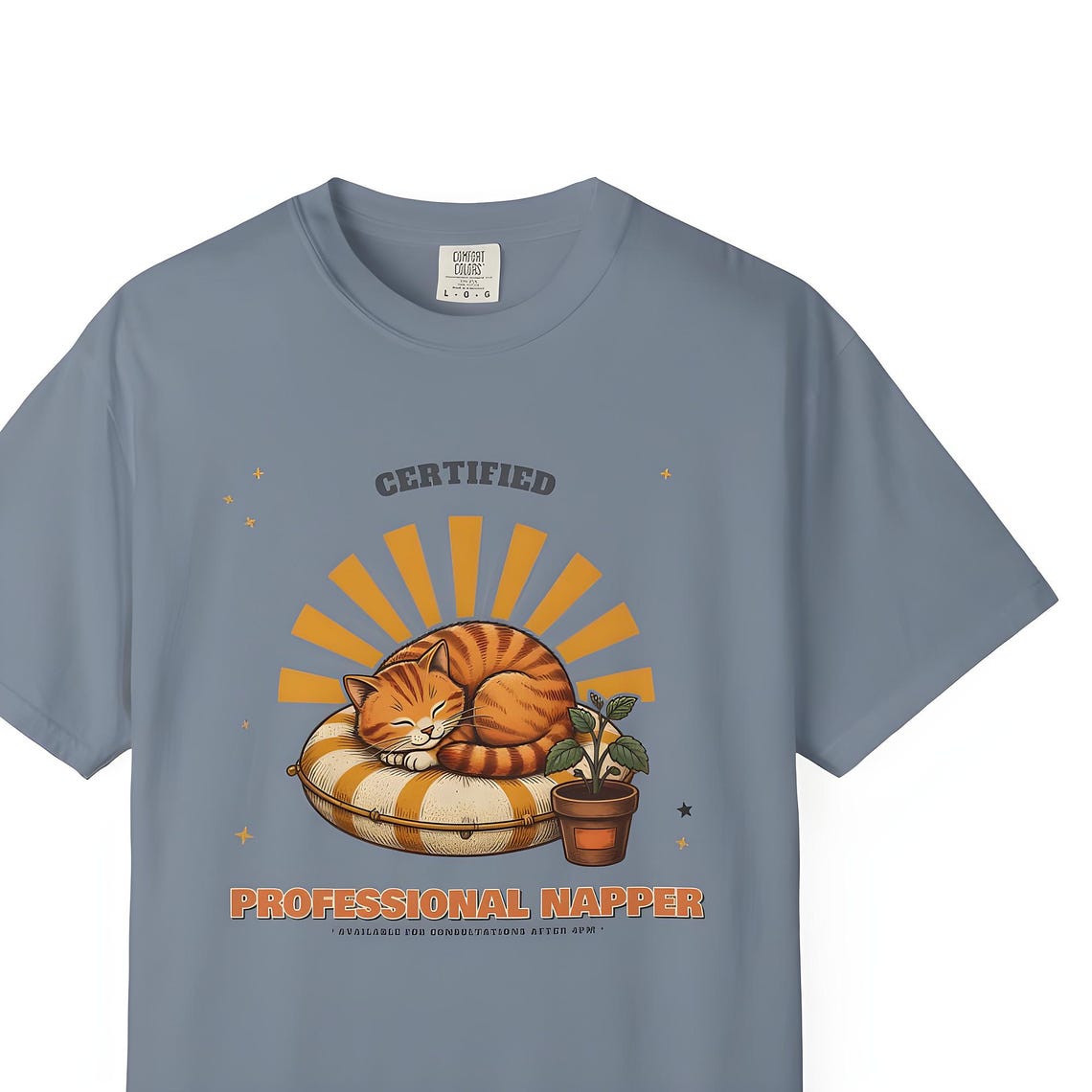 Professional Napper Cat Shirt — Comfort Colors tee by WedgeAtelier