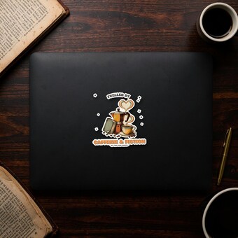 Caffeine Fiction Sticker photo 2