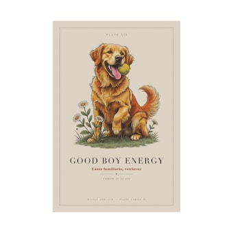 Good Boy Energy Golden Retriever Print photo 3
