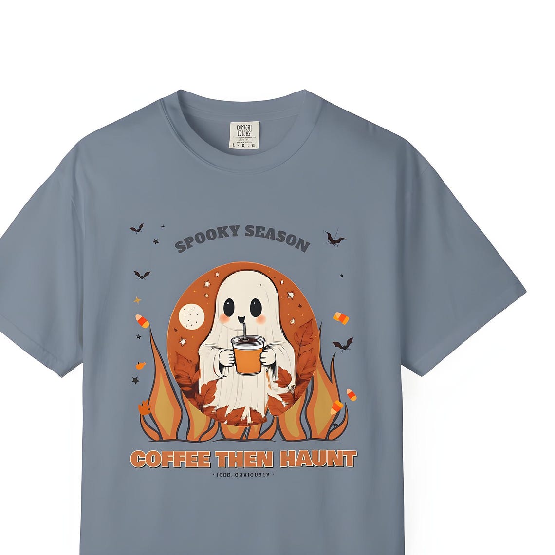 Ghost Coffee Lover Tee — Comfort Colors tee by WedgeAtelier
