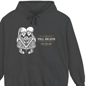 Till Death Skeleton Couple Hoodie photo 2