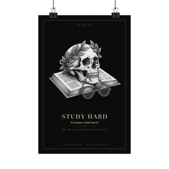 Dark Academia Skull Print photo 2