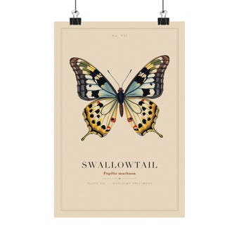 Vintage Swallowtail Butterfly Print photo 2