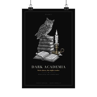 Dark Academia Owl Print photo 2