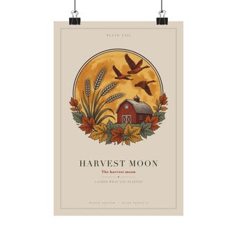 Harvest Moon Barn Print photo 2