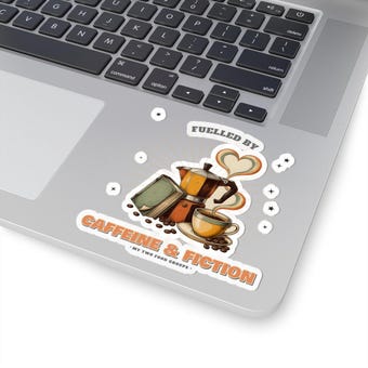 Caffeine and Fiction Sticker photo 5