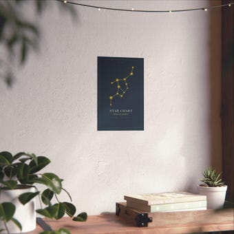 Northern Hemisphere Star Chart Print photo 6