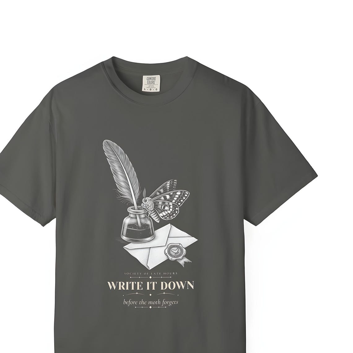 Dark Academia Writer Shirt — Comfort Colors tee by WedgeAtelier