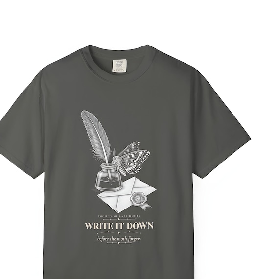 Dark Academia Writer Shirt — Comfort Colors tee by WedgeAtelier
