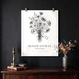 Vintage Botanical Wildflower Bouquet Print photo 2