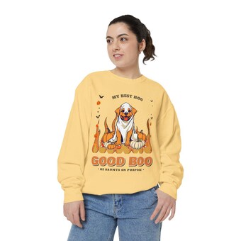 Funny Dog Ghost Costume Sweatshirt photo 3