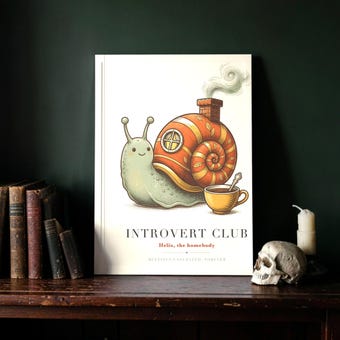 Introvert Club Snail Wall Art Print photo 3