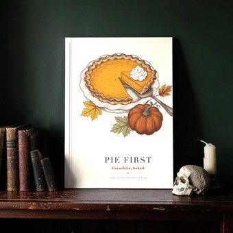 Funny Pumpkin Pie Art Print photo 3