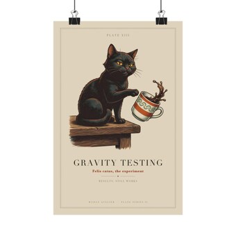 Gravity Testing Cat Print photo 2