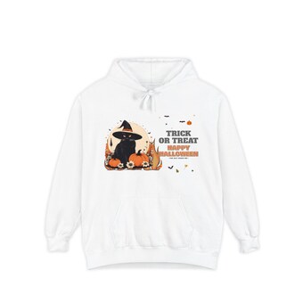 Retro Black Cat Witch Hat Hoodie photo 2