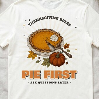Funny Pumpkin Pie Thanksgiving Shirt photo 3