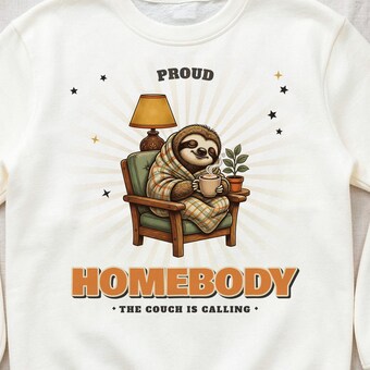 Sloth Homebody Sweatshirt photo 3