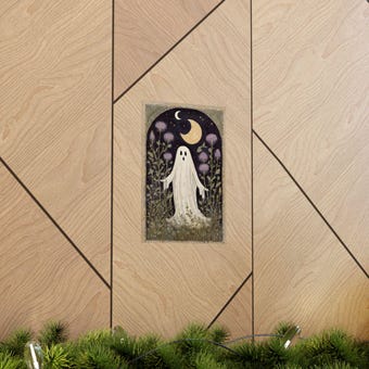 Folk Art Ghost Garden Print photo 5