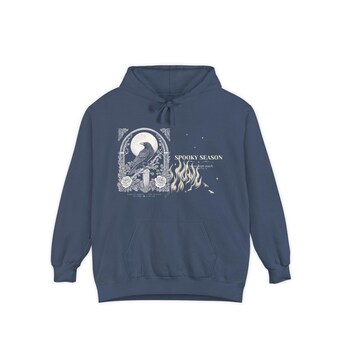 Gothic Raven Moon Hoodie photo 3