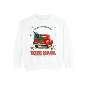 Comfort Colors Tree Haul Sweatshirt photo 2