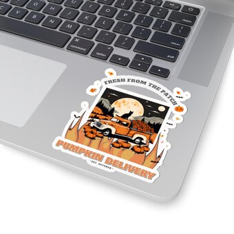 Pumpkin Delivery Truck Sticker photo 5