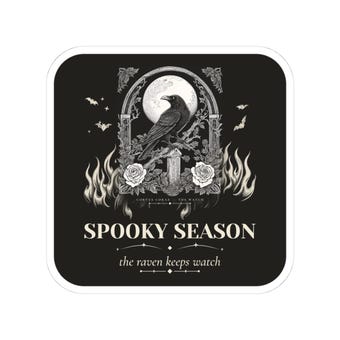 Gothic Raven Moon Sticker photo 4