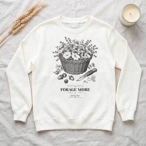 Cottagecore Chanterelle Mushroom Sweatshirt, Forager Gift, Comfort Colors Crewneck