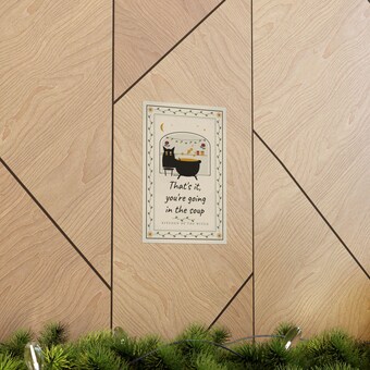 Black Cat Cauldron Folk Art Print photo 5
