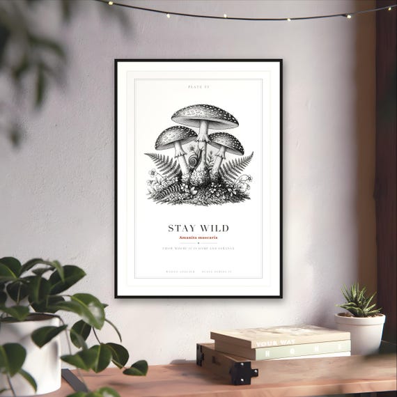 Fly Agaric Mushroom Print — art print by WedgeAtelier