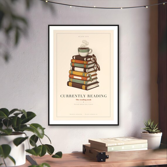 Currently Reading Print — art print by WedgeAtelier