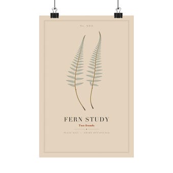 Sage Green Fern Pair Print photo 2